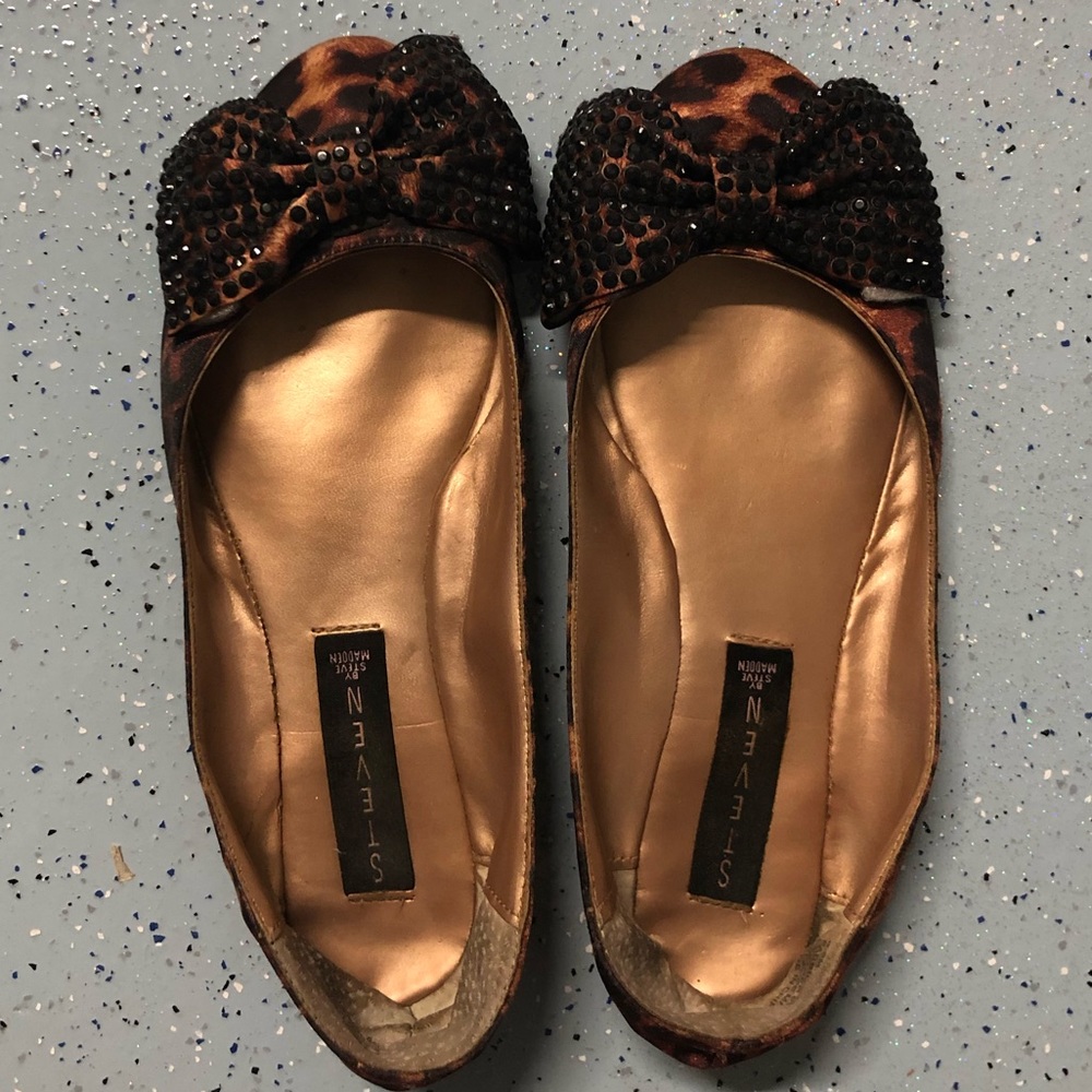 Steven by Steve Madden rhinestone bow flats